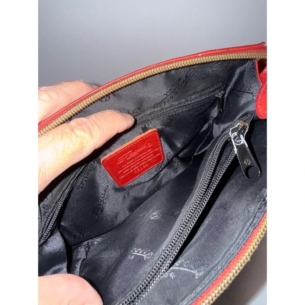 Samsonite Port-of-Entry Navy Blue Red Stripe Nylon Crossbody Messenger Bag Vtg